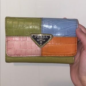 Prada Milano vintage dial 1913 color block wallet